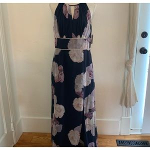 MOB Size 10 Davids Bridal. MOB/Party dress-Floral print high neck. (#2)